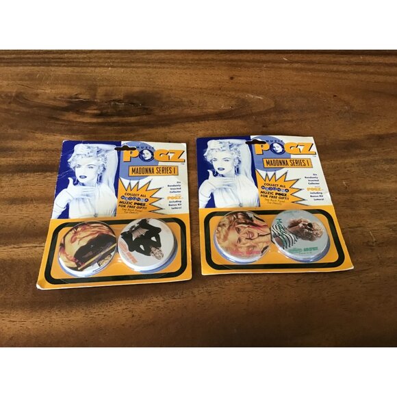 Vintage 1993 Set of 2 Madonna Pogz (Pogs) Series 1 SEALED - Picture 7 of 13